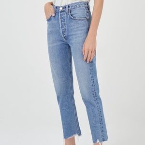 Like New! AGOLDE Riley High Rise Straight Crop in Blue Haven